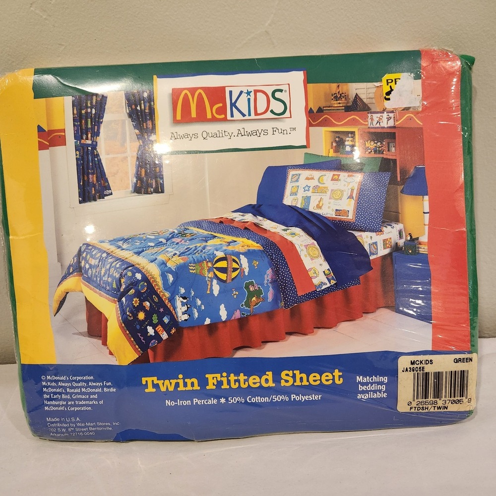 Vintage McDonald's Twin Fitted Sheet